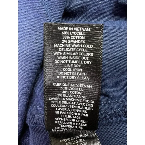 Rhone Pants Mens 38x33 Navy Everyday Twill Five Pocket Slim Straight Fit
